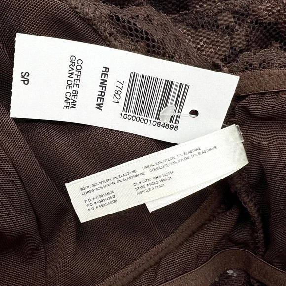 ARITZIA TALULA Renfrew Bralette Bundle Womens Small Tan Brown Lace Triangle - Picture 6 of 15